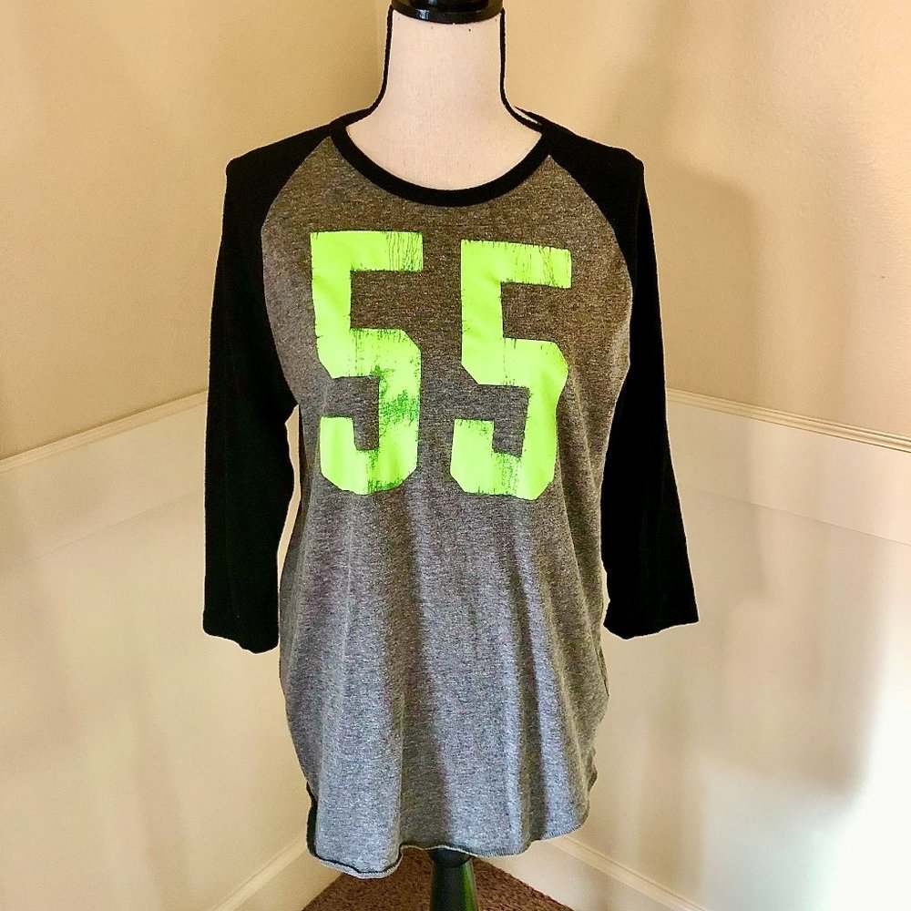 American Eagle "55" Baseball Shirt Top Medium